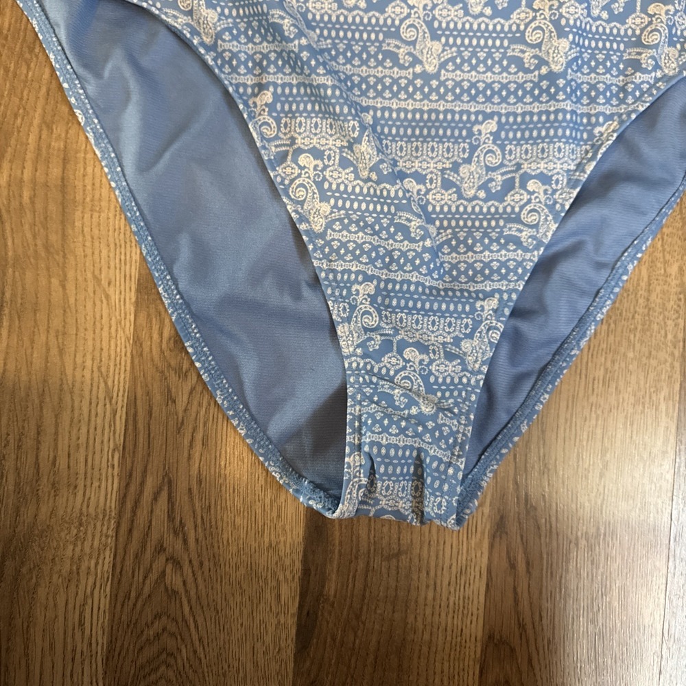 No Boundaries Blue Ash one piece Swimsuit XXL 20 NWT Cheeky High Leg - Picture 4 of 7